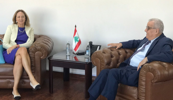بو حبيب استقبل لاثارو وجونسون وجدد التزام لبنان الكامل تطبيق الـ1701