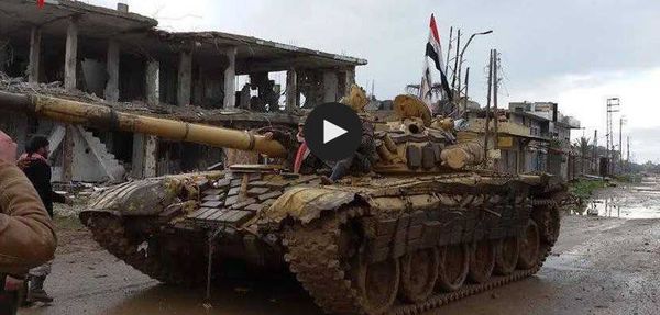 بالفيديو: الجيش السوري يزلزل الارض تحت أقدام الارهابيين في "حلفايا"