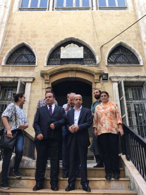 خير تفقد ووفدا تركيا ثانوية حسن خالد في حوض الولاية بعد توقيع بروتوكول لترميمها