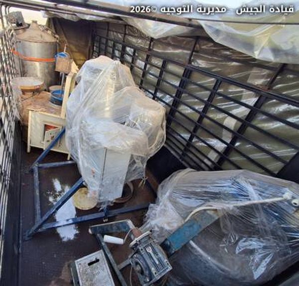 الجيش: عمليّات دهم وضبط معمل نقّال
 لتصنيع المخدرات في منطقة تل الأبيض – بعلبك