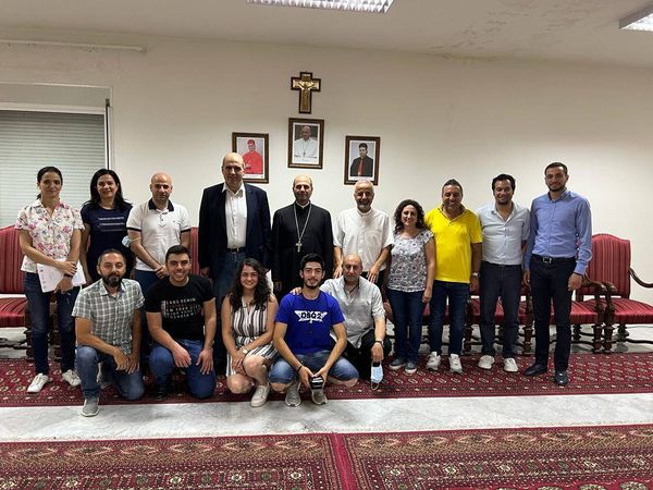اجتماع تحضيري بحضور المطران جوزف معوض والمدير العام لويس لحود لإطلاق السوق الزراعي " يا عيني عا زحلة "