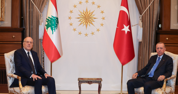 اردوغان استقبل ميقاتي واجتماع موسع تركي - لبناني