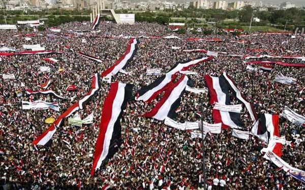 تظاهرة في صنعاء بعد مرور سنتين على العدوان