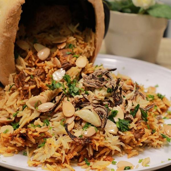 طريقة عمل برياني اللحم بالعجين