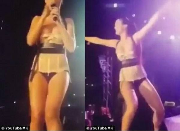 فيديو محرج وفاضح.. صدرُ فنانة مثيرة يخرج من مكانه على المسرح!