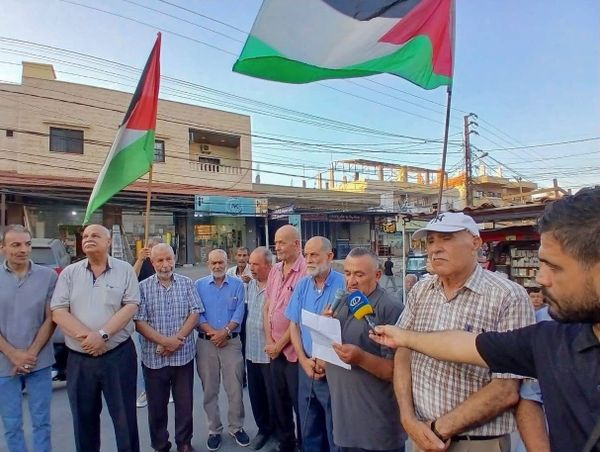 وقفة في مخيم نهر البارد دعماً لغزة ورفضاً للعدوان على فلسطين ولبنان