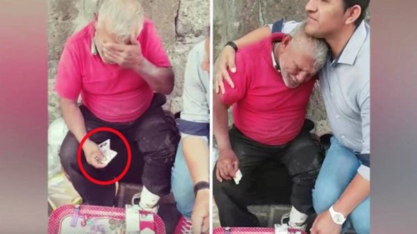 بالفيديو- بقي لساعات طويلة في الشارع وهو يحاول بيع حلوياته عندما فاجأه غريب و...!!