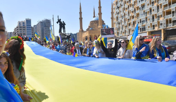 مسيرة للجالية الأوكرانيّة في لبنان
لمرور شهر على بدء الحرب الأوكرانيّة