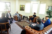 وزير الخارجية التقى ورونيكا وسفير اليابان : تهنئة للوزارة بانتخابات المغتربين وبالجو الديمقراطي الذي ساد الجلسة الانتخابية لمجلس النواب