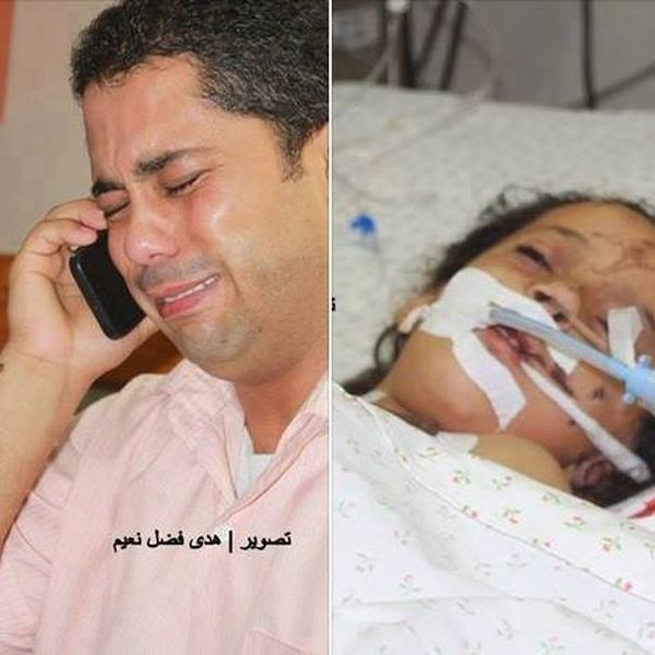 والد الطفلة الجريحة مريم المصري يصرخ.. "أمانة خدو دمي وعيشوها! ما إلي غيرها"