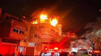 بالفيديو-حريق في غزة يودي بحياة أكثر من 20 ضحية