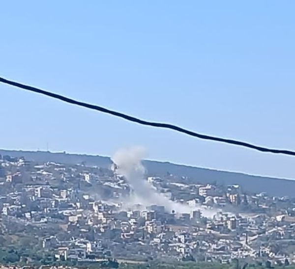 تفجير اســرائيلي في بلدة المنصوري