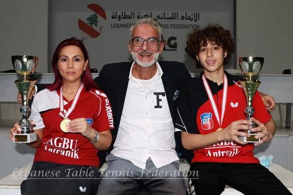 كأس لبنان في كرة الطاولة
لقب الرجال لسعد الدين الهبش
والسيدات لماريانا سهاكيان