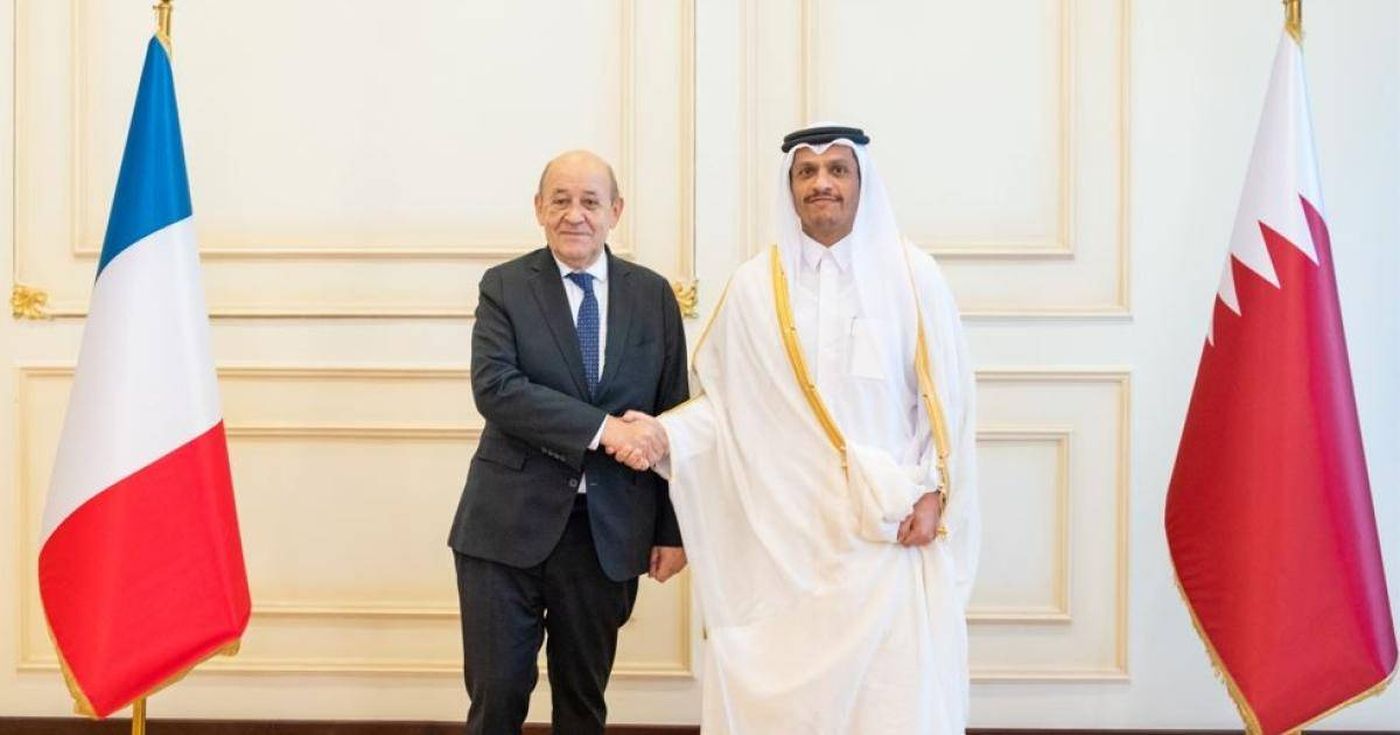 رئيس الحكومة القطري يبحث مع لودريان سبل دعم الاستقرار وتنفيذ الـ1701