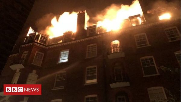 West Hampstead fire: 100 firefighters tackle blaze at flats