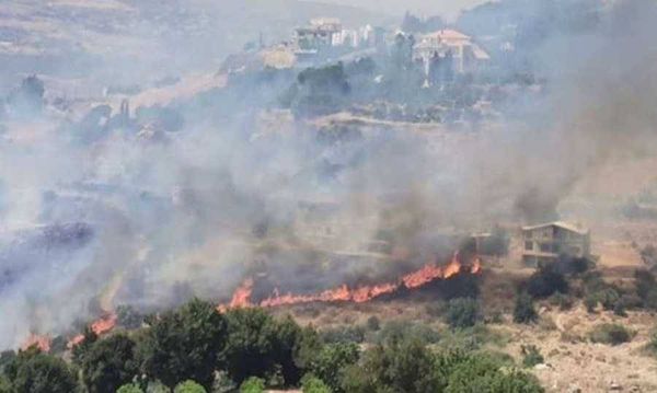 توسع رقعة الحريق في بسري
