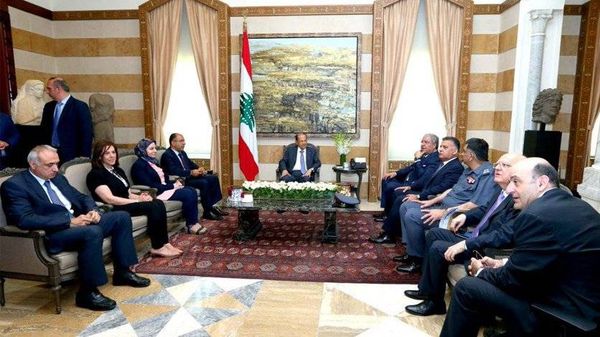 بالصورة- إجتماع أمني في وزارة الداخلية برئاسة الرئيس عون وحضور الوزير المشنوق واللواء ابراهيم