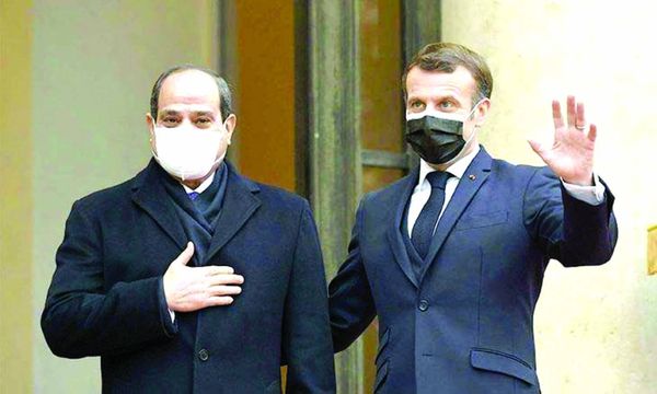 السيسي وماكرون يشددان  على «رحيل كافة المرتزقة من ليبيا»