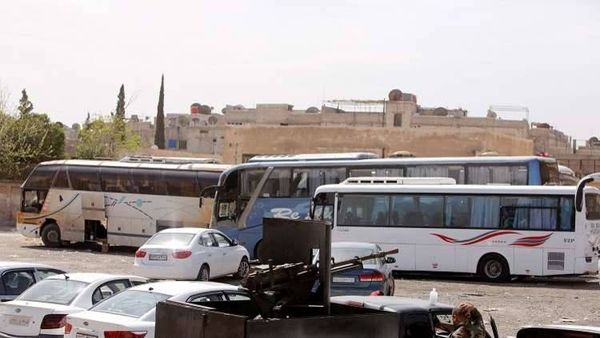مغادرة 19 حافلة تقل المسلحين من دوما