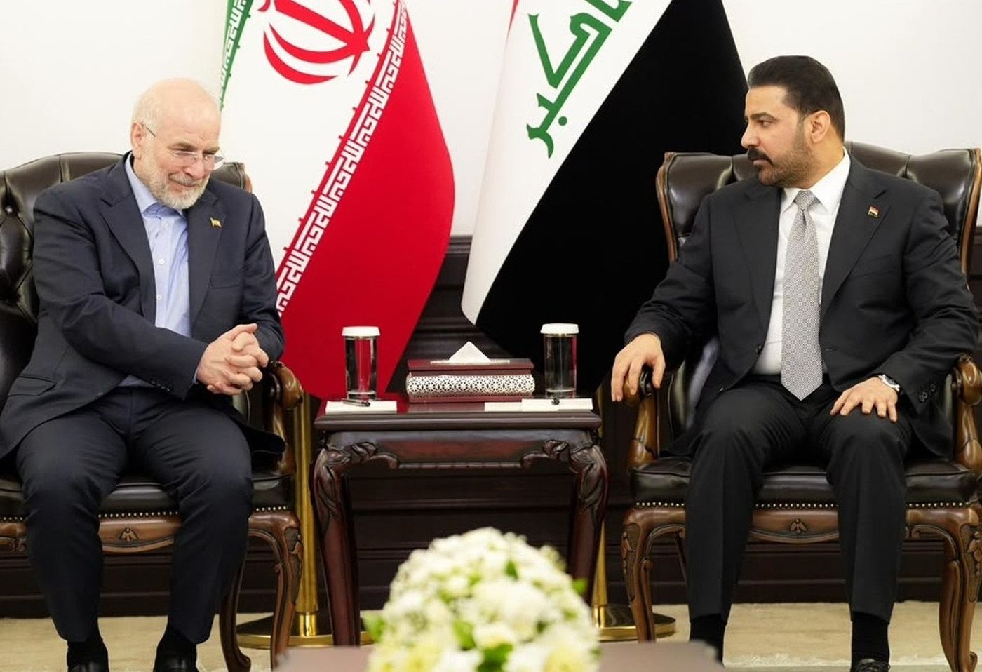 الزيدي وقاليباف يبحثان في بغداد تعزيز العلاقات العراقية الإيرانية