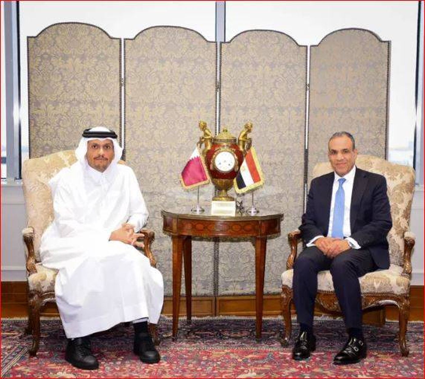 العلاقات الثنائية وتطورات الأوضاع في المنطقة بين وزيرا خارجية مصر وقطر