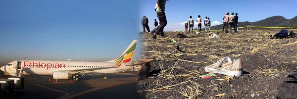 طائرة إثيوبيّة بوينغ 737 تسقط للمرة الثانية وننشر لائحة جنسيّات الـ 157 ضحيّة
بعد 5 دقائق أعلن الطيّار حالة طوارئ وطلب العودة والهبوط بسرعة
في الدقيقة السادسة اختفى صوت الطيّار والطائرة عن شاشة الرادار
8 صينيين من أكبر أدمغة إلكترونيّة بين الضحايا صنعوا لغزاً إلكترونياً في إثيوبيا