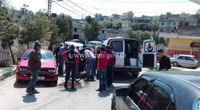 جريح نتيجة انزلاق مركبة واصطدامها بالرصيف على طريق عام مجدل سلم