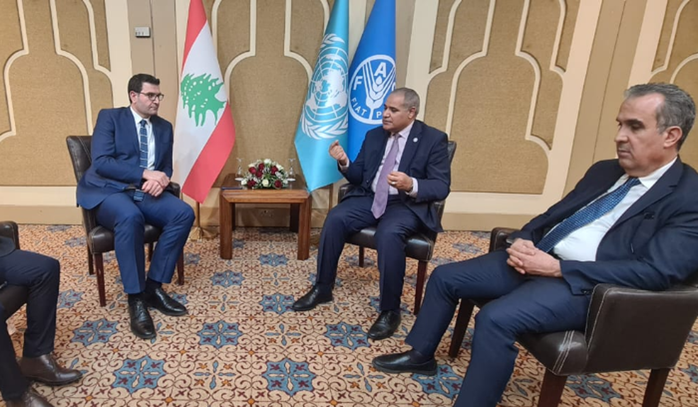 الحاج حسن يلتقي الممثل الاقليمي لمنظمة الفاو
