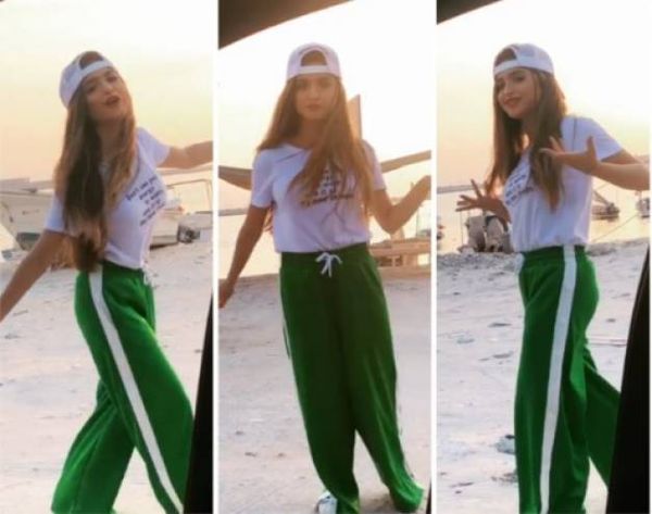 الفنانة البحرينية حلا الترك تؤدي تحدي رقصة 'كيكي' الشهيرة