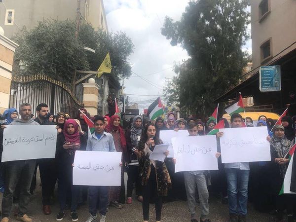 اعتصامات في مخيمات لبنان وتوجيه رسائل الى المانحين في روما لدعم وكالة الاونروا
