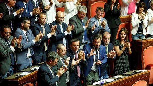 التصويت على حجب الثقة عن الحكومة الإيطالية 20 أغسطس