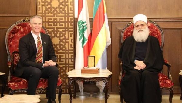 شيخ العقل يستقبل السفير الأسترالي ورئيسة البعثة الدولية للصليب الأحمر