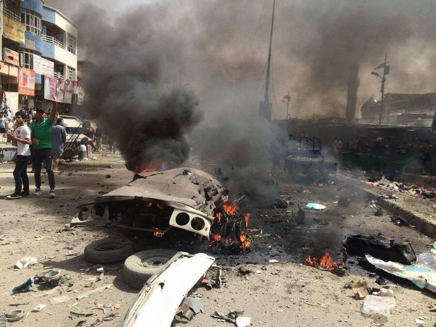 مقتل شرطيين عراقيين وجرح ضابط بانفجار عبوة ناسفة شمال بغداد