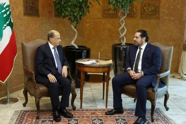 الرئيس عون يلتقي رئيس الحكومة سعد الحريري قبل جلسة مجلس الوزراء ببعبدا
