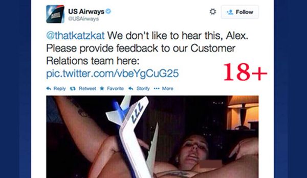 راكبة تتلقى صورة إباحية رداً على شكوى قدمتها للخطوط الجوية الامريكية

