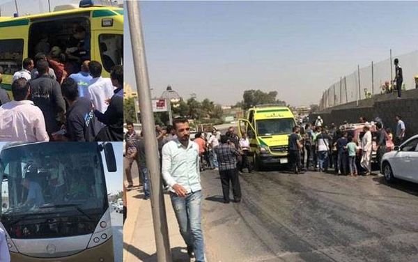 مصر : 17 جريحاً إثر استهداف حافلة سياحيّة قــرب الإهرامات