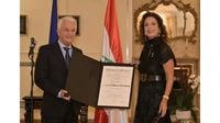 إيطاليا تقلّد لورا لحود وسام فارس في رتبة الاستحقاق
