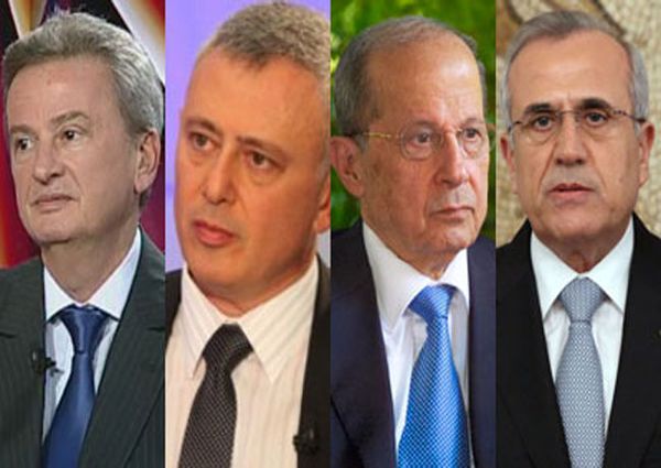 امين الجميل يخرق القوات بـ«الحنون» ويقرر خوض معركة الرئاسـة <br/><br/><br />
عون يتفرغ لمعركة الرئاسة و«يورث» «جبران» العمل السياسي <br/><br/><br />
جنبلاط يقلب المعادلة ويطالب بـ 9 ـ 9 ـ 6 والمسـتقبل يهاجمه <br/><br/><br />
جعجع يوصّف الرئيس القـادم ببرنامج سـياسي وسلام متشـائم بالتشكيلـة