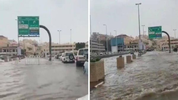 سيول في مدينة الطائف السعودية