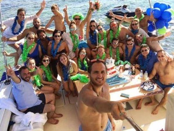 بالصورة.. باسل فرنجية وماريان شيحا يودّعان العزوبية