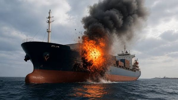 إصابة غامضة تهز المياه العراقية.. ماذا حدث لسفينة الوقود؟