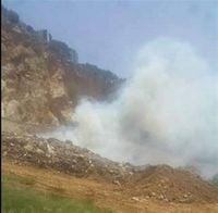 حريق داخل مكب نفايات في بصاليم