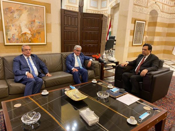 دياب استقبل صفير وبحثا في التطورات سياسيا وماليا ومصرفيا