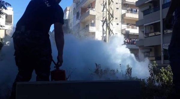 إخماد حريق هشير و"كابل" كهربائي في سهل الصباغ بصيدا