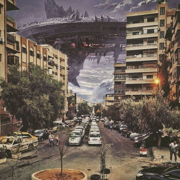 بالصورالغزو الفضائي لدمشق