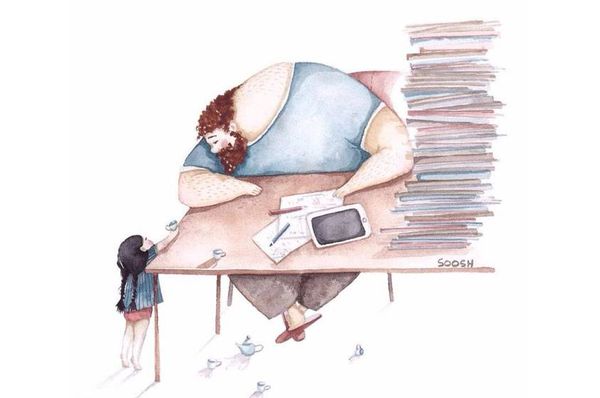 رسومات في حب الأب لابنته.. اكتبي شيئاً عن أبيك