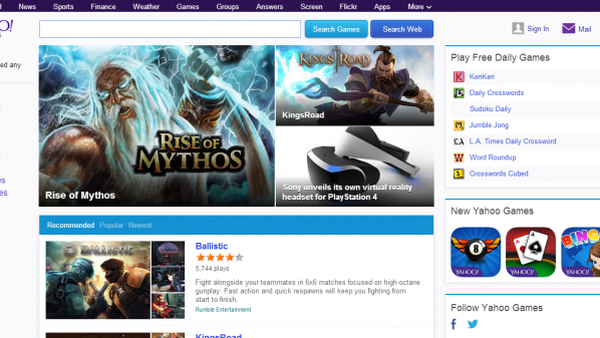 “ياهو” تطلق منصة تطوير الألعاب Yahoo Games Network